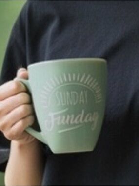 Sunday Funday Mint Green Ceramic Mug - Everyday Home Dining
